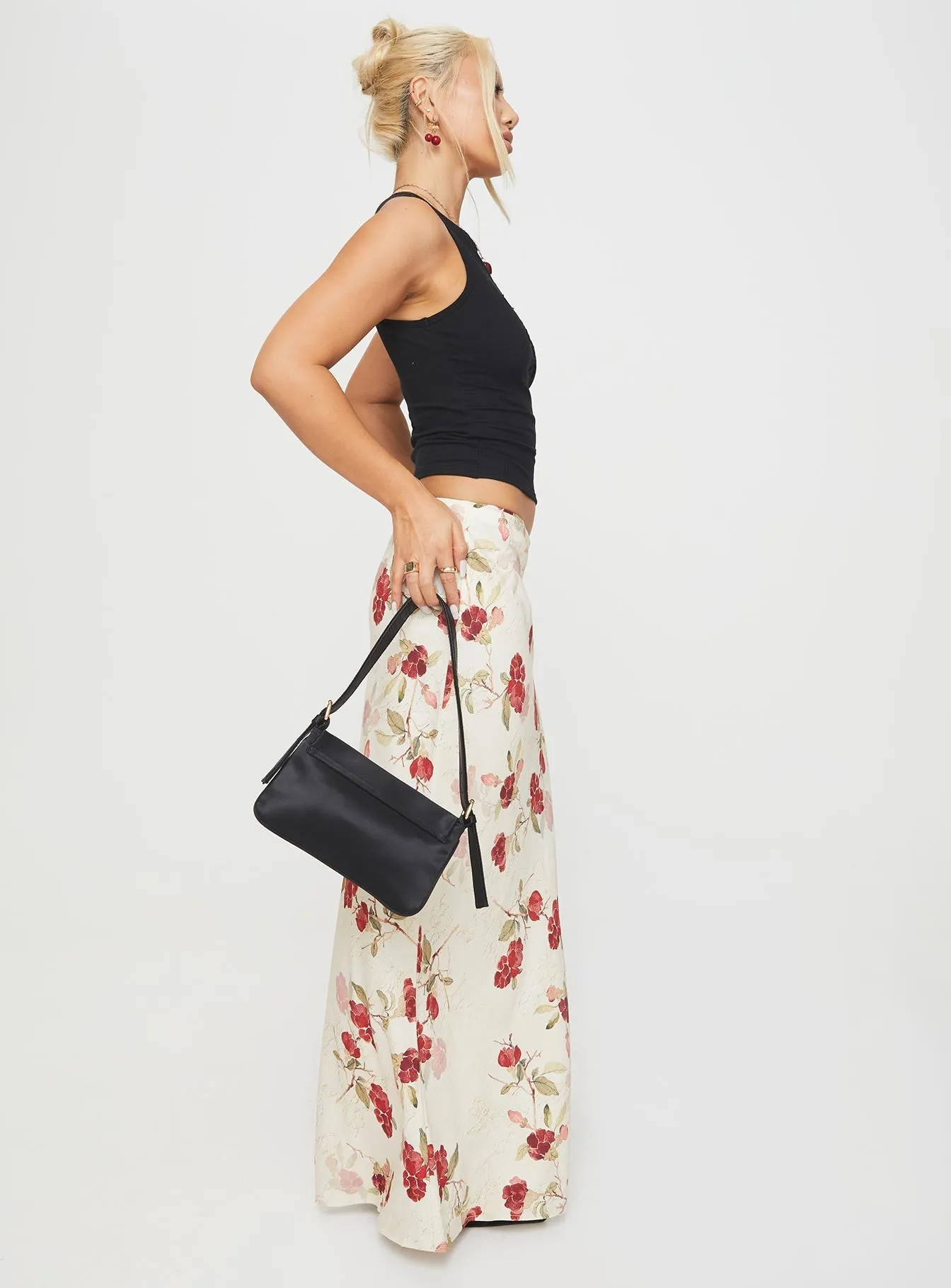 Jodie Maxi Skirt Cream / Floral City Tones Vibrant color