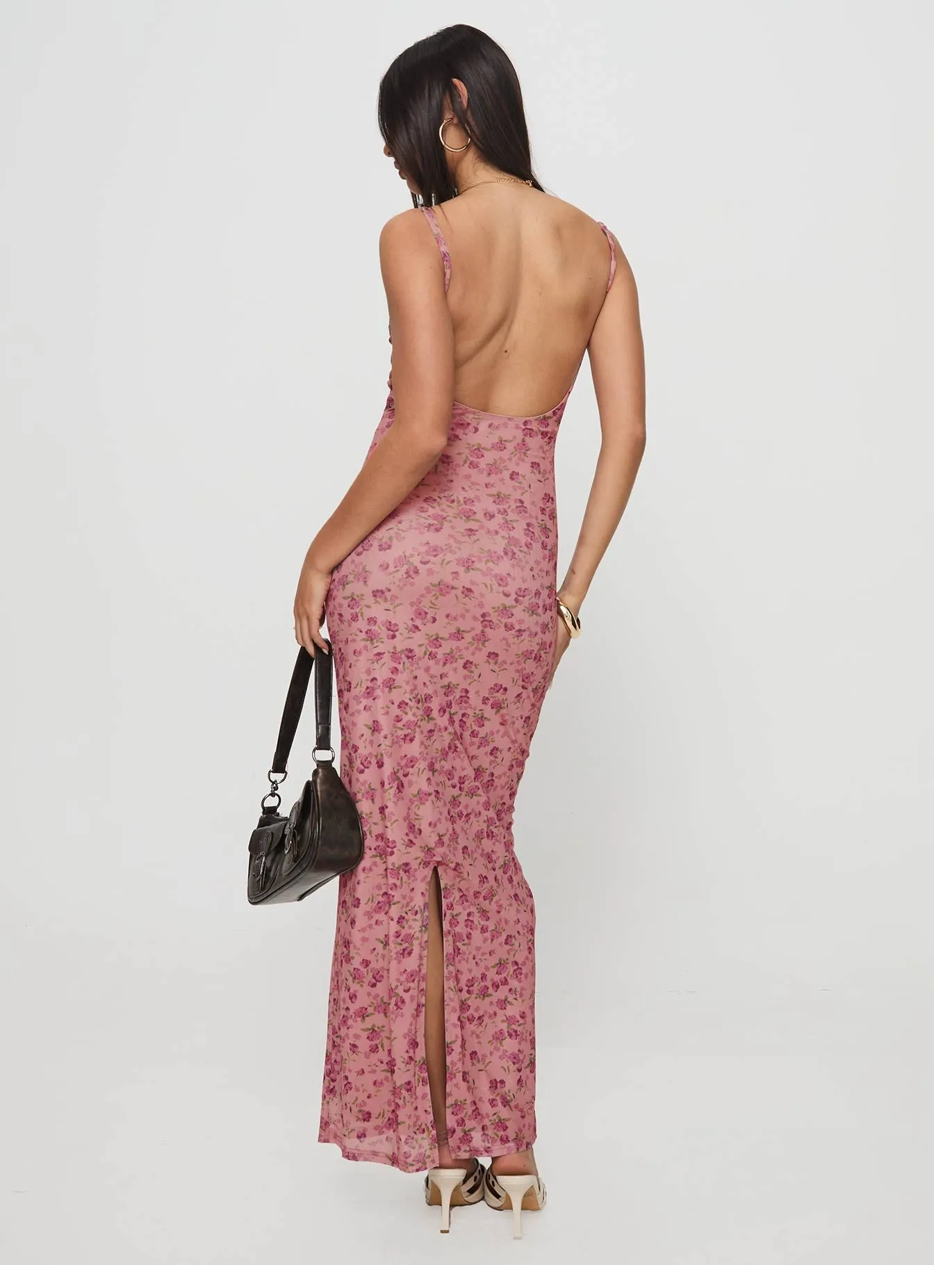 Kastin Maxi Dress Pink Floral Stylish and Comfortable Statement-Piece