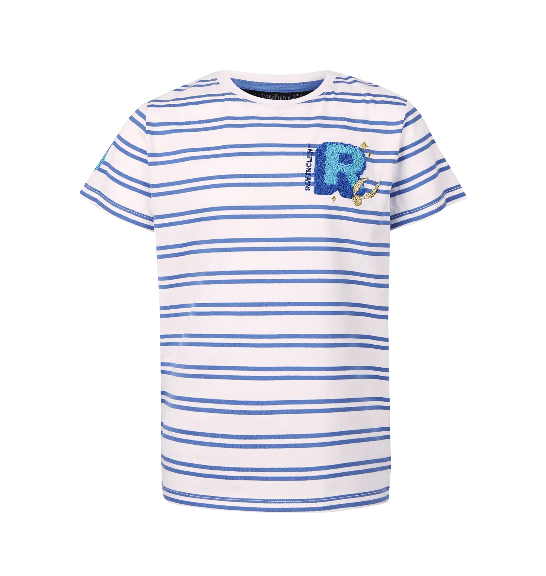 Basic Comfort Seam Free Edging Kids Ravenclaw Striped T-Shirt