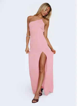 Shiny surface Kiss Of Life Chiffon Maxi Dress Pink