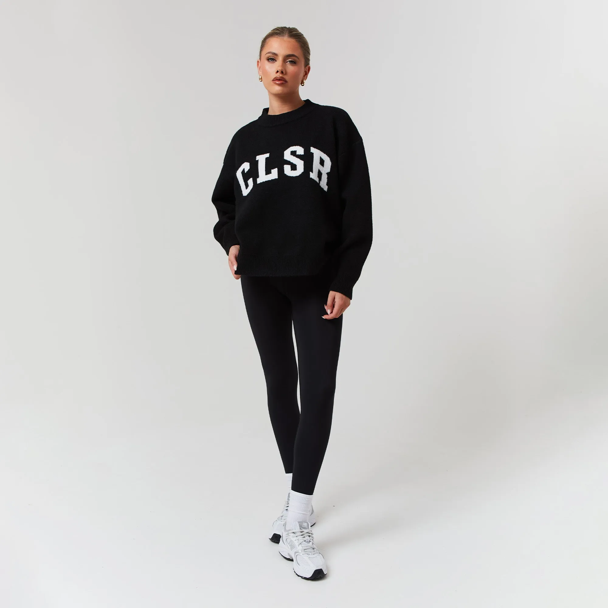 Knit Crewneck | Black MultiPocket