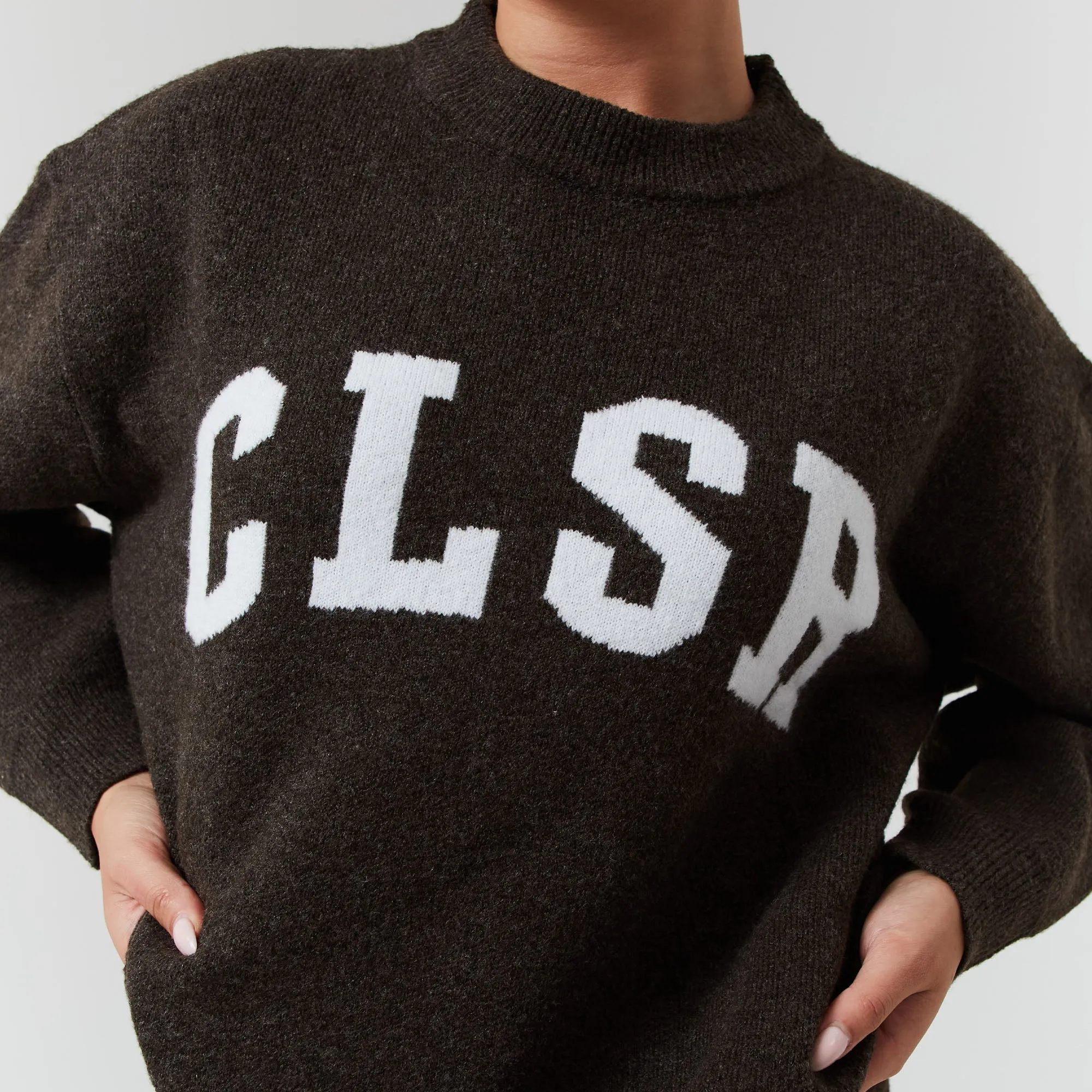 Easy Outfit Silver Glow Knit Crewneck | Brown Marl