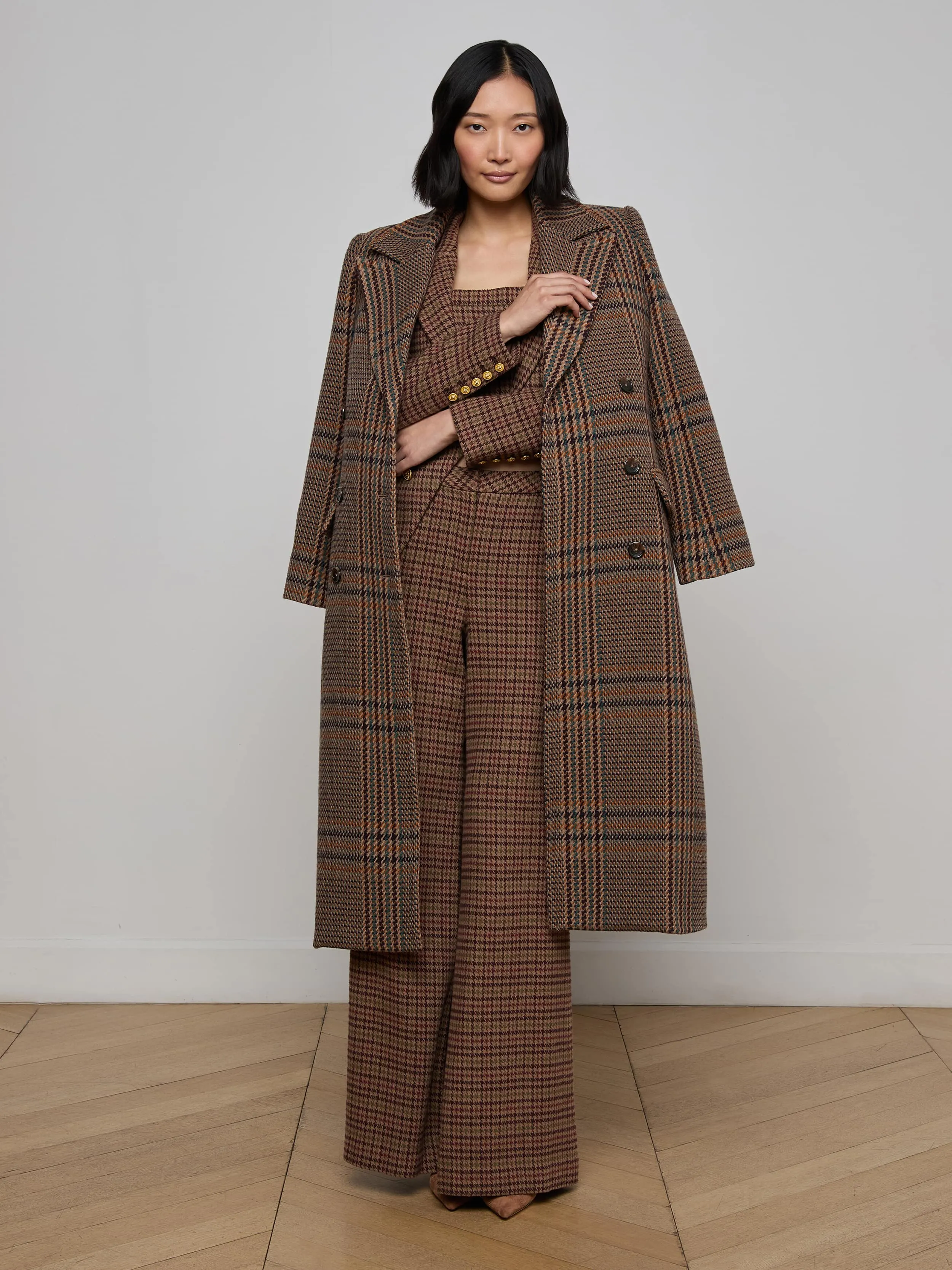 Transitional Look Kolina Plaid Long Coat