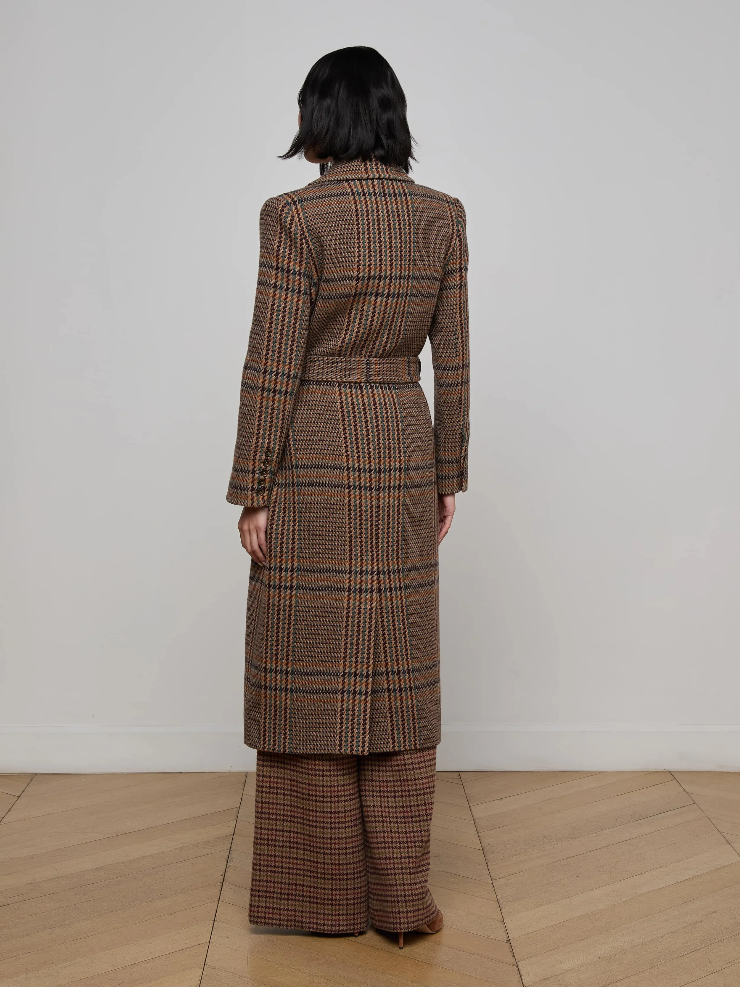 Kolina Plaid Long Coat EasyClean Coating
