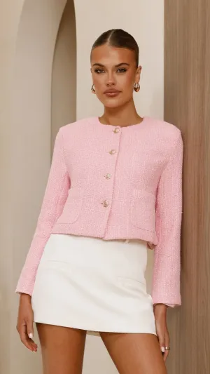 Laina Jacket - Pink Street Comfort Diagonal Pocket Placement