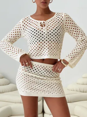 No Ride Up Augustina Knit Set Cream