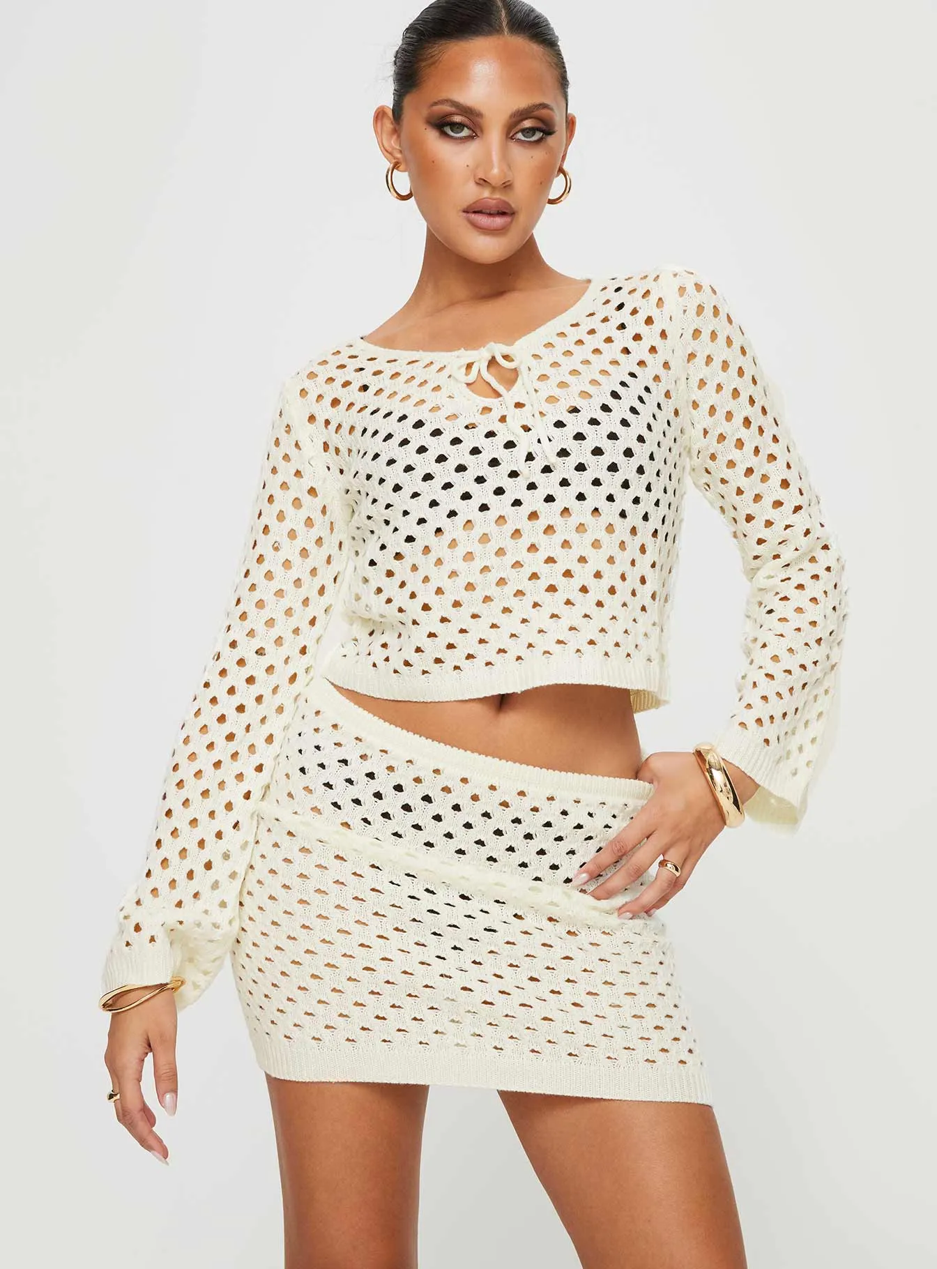 Augustina Knit Set Cream Classic Comfort