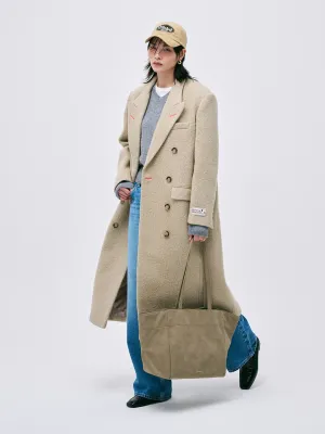 ALPACA OVERSIZED MAXI COAT DOUBLE_OATMEAL Easy Care Machine Washable Rugged Comfort