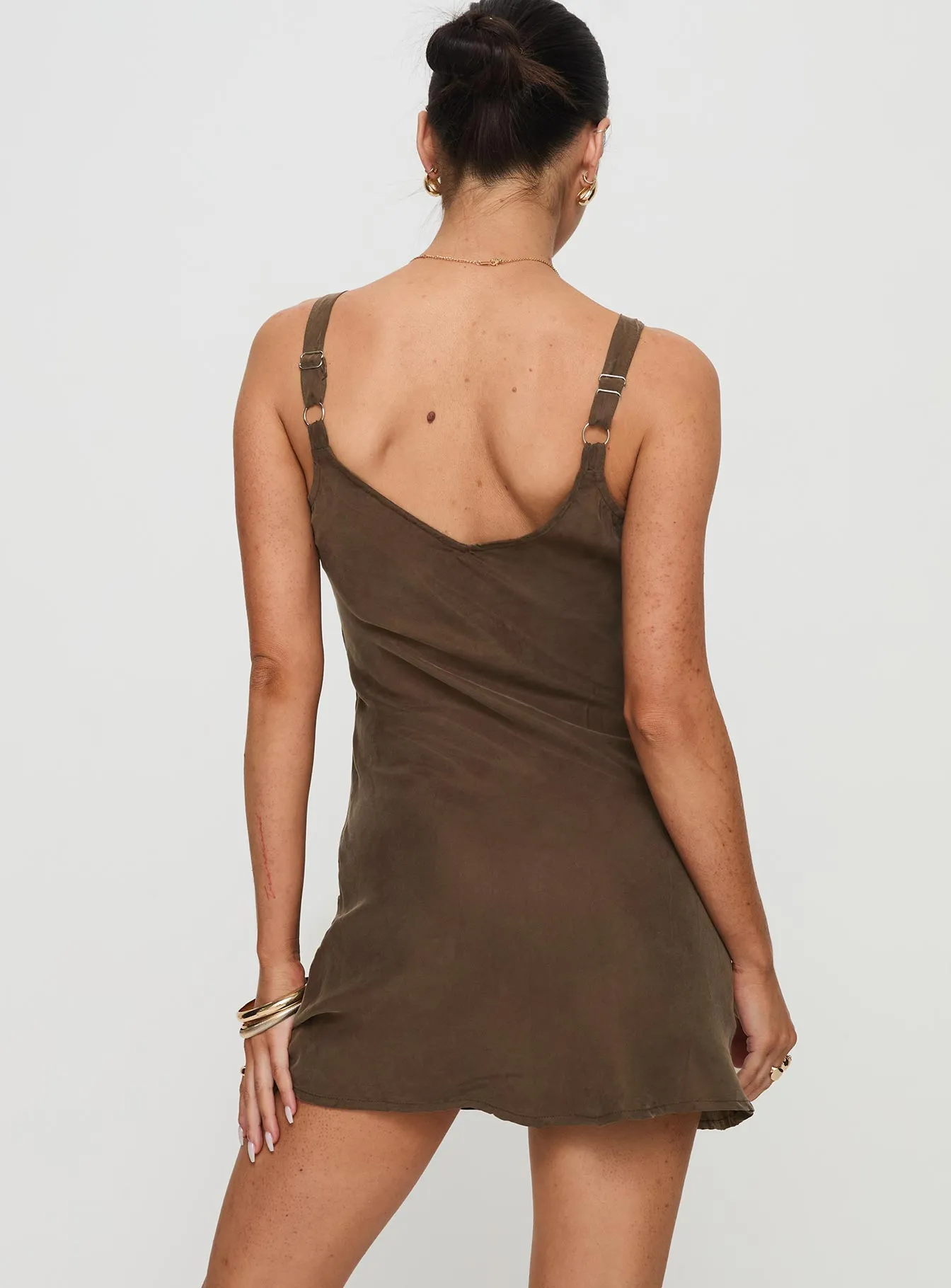 Laurette Mini Dress Brown Night Out