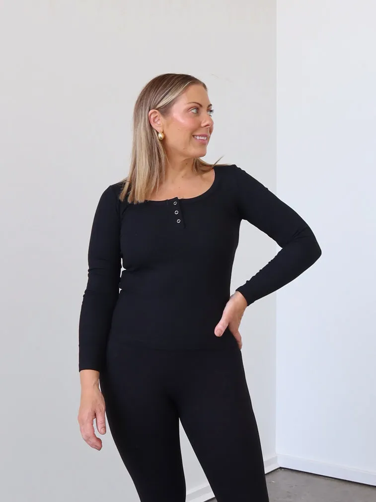 quick dry Adaptable Prudence Top - Black