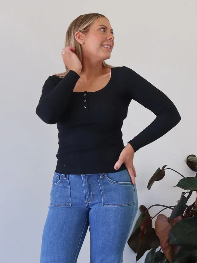 Prudence Top - Black Trendy Piece Anti microbial coating