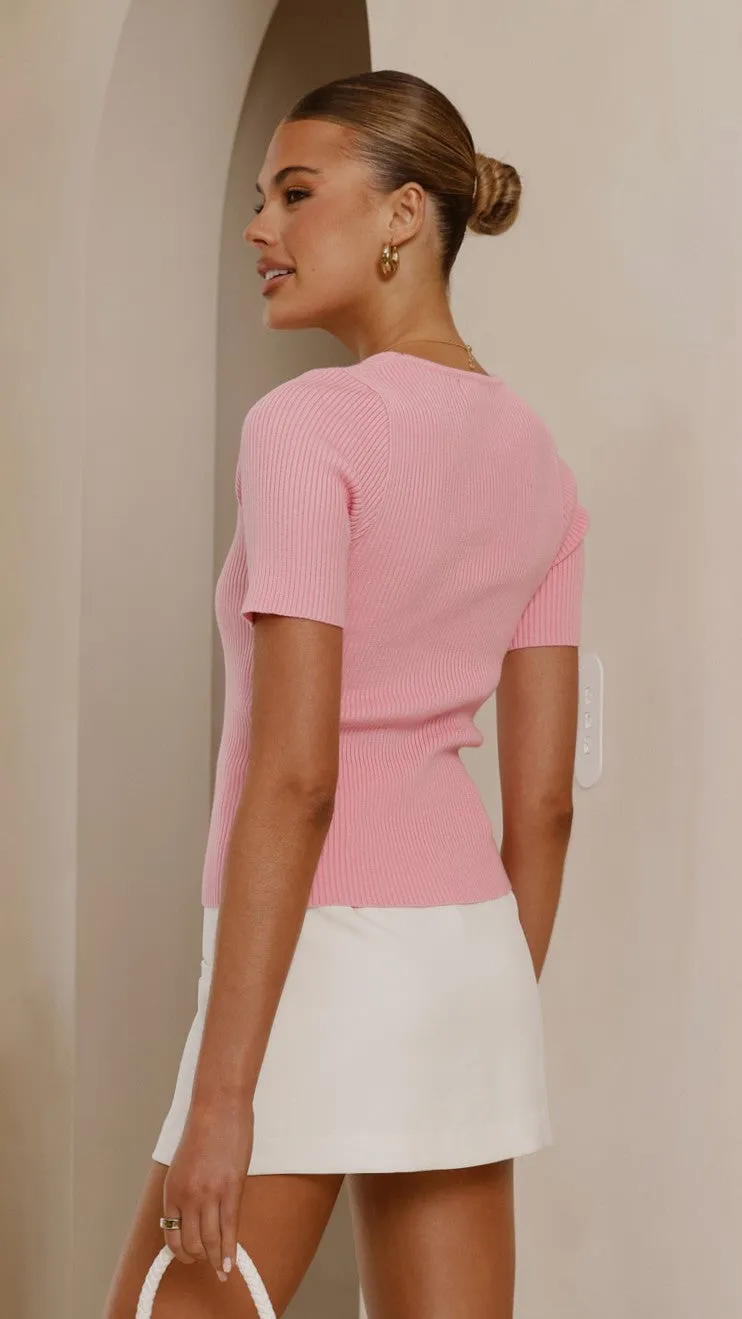 Chill Friendly Laylin Ribbed Top - Pink