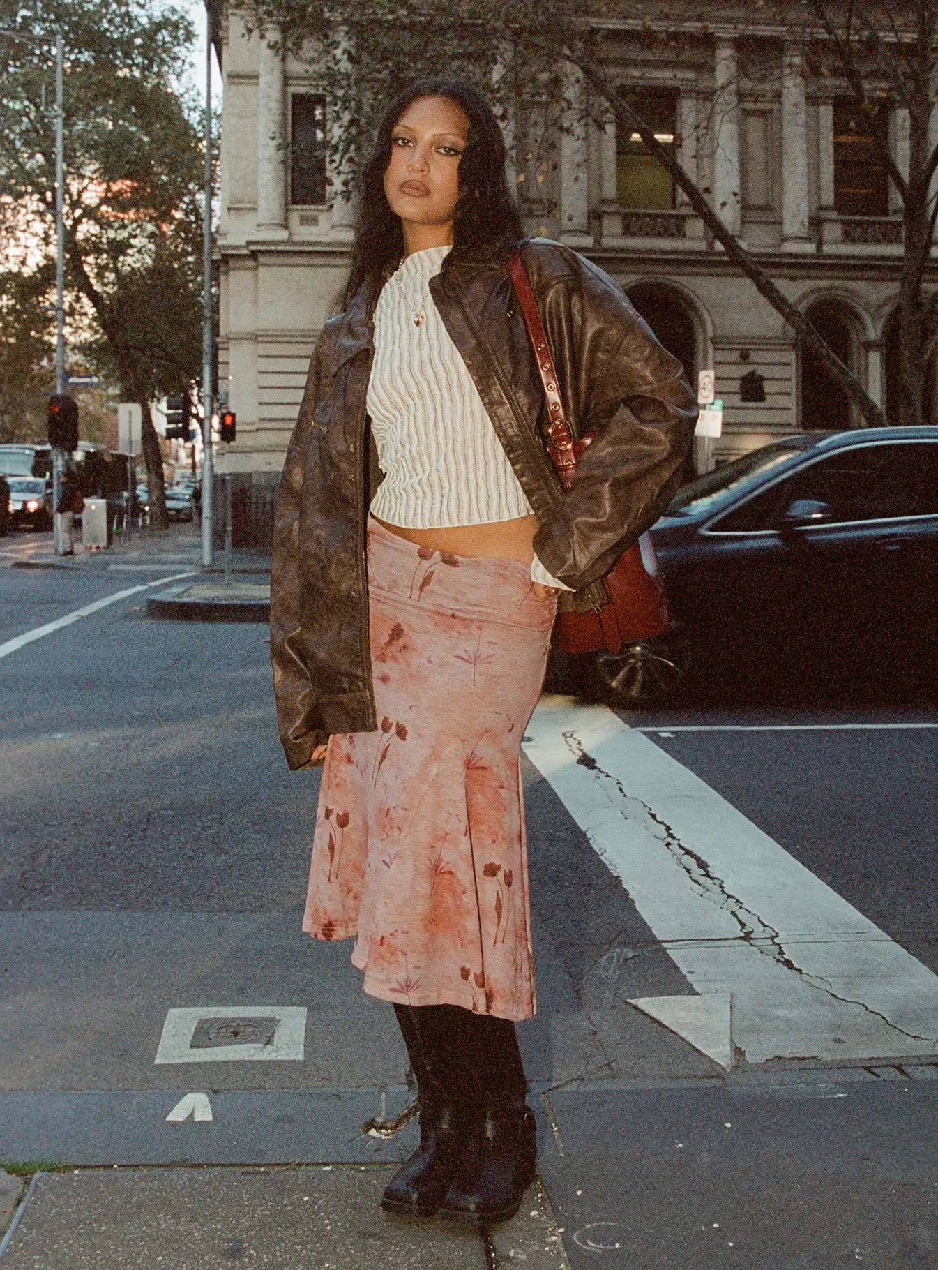 garden party Budget Friendly Lewish Low Rise Midi Skirt Natural Floral