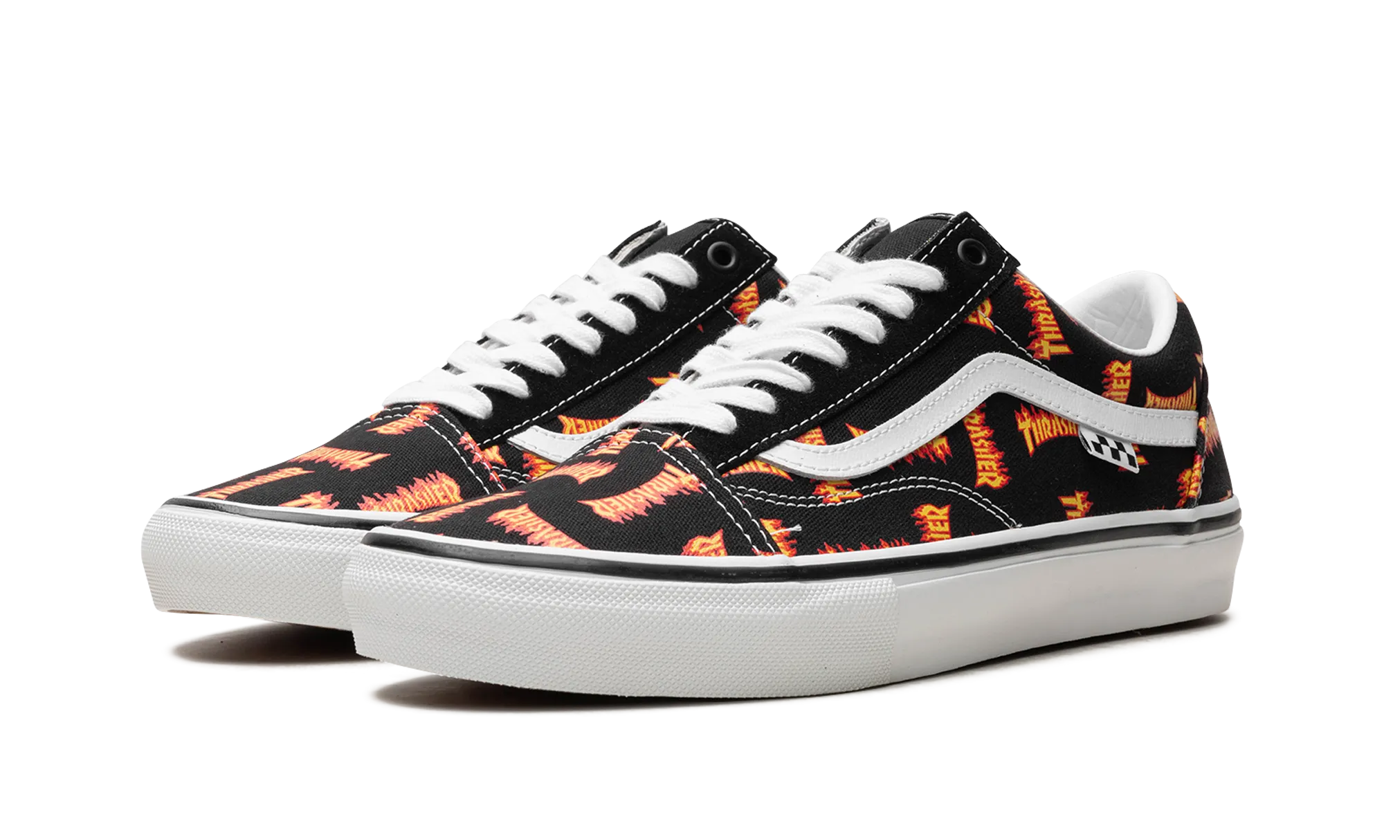 Abrasion Resistant Fabric Old Skool "Thrasher All Over Flame Logo"