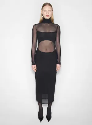 black transparent illusion dress Stylish and Comfortable Fit Clean