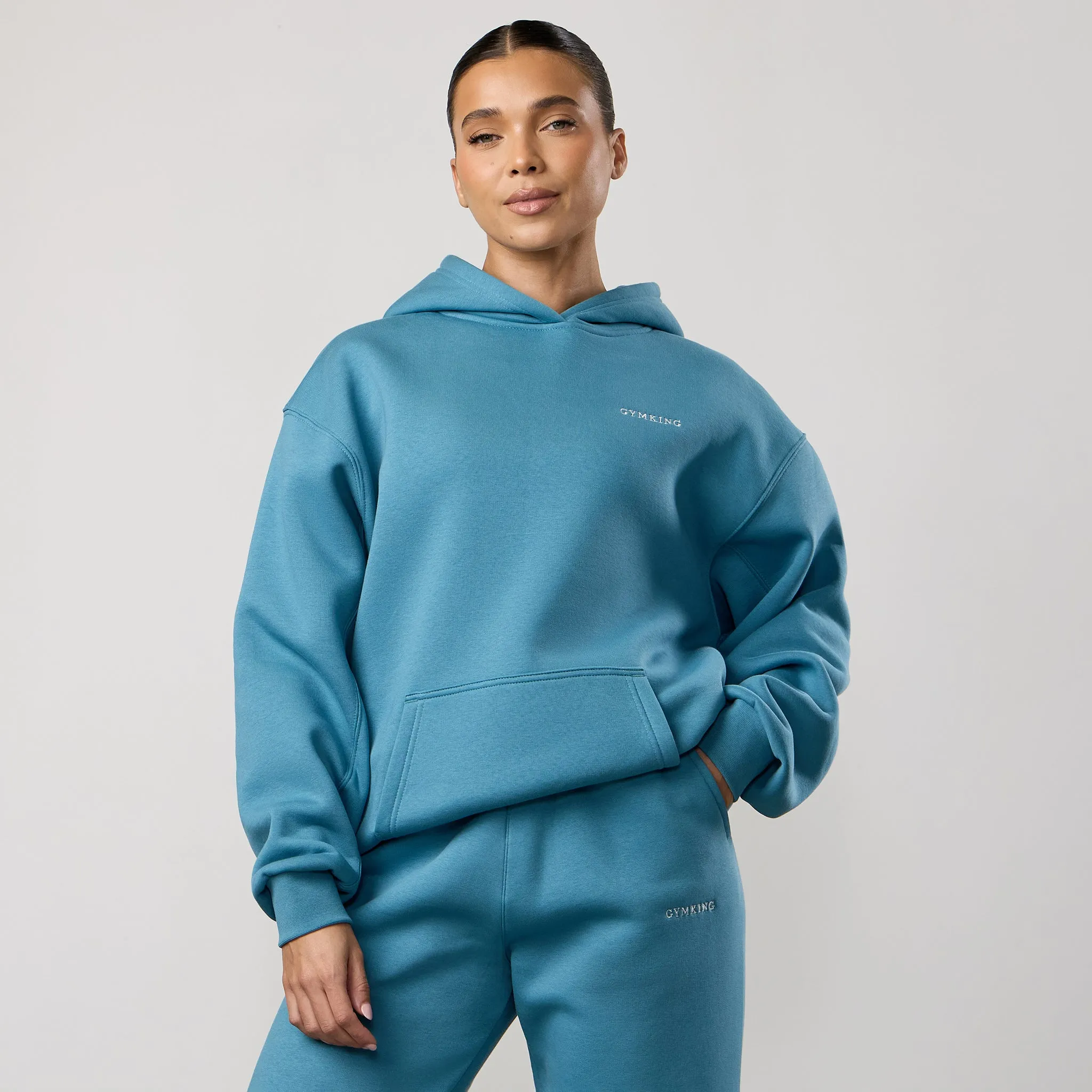 goes with sandals Core Active Gym King 365 Relaxed Fit Hood - Sea Mist