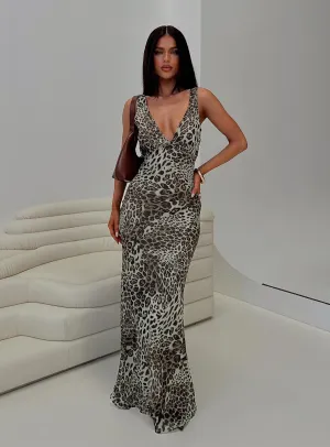 Timeless Wear Relaxed Look Nellie Maxi Dress Leopard