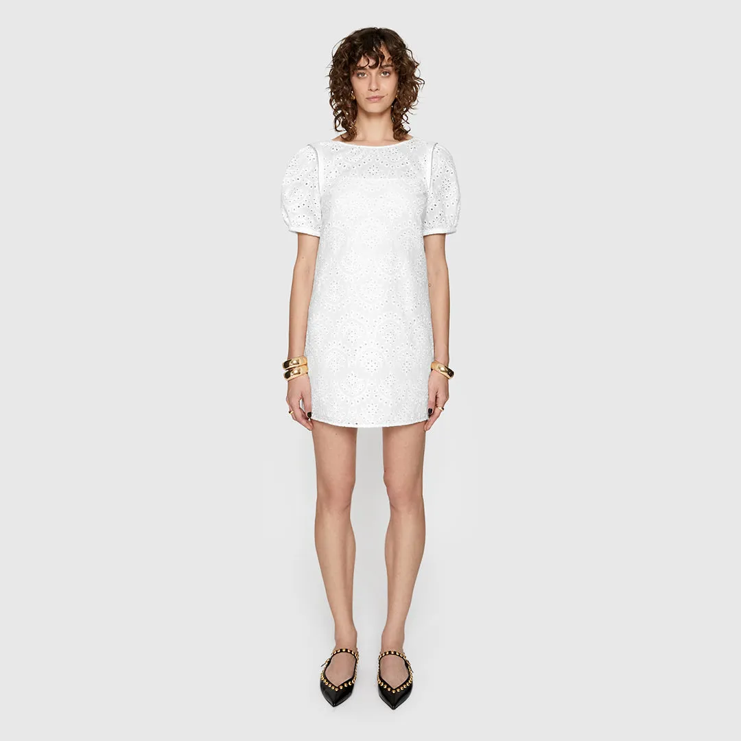 Polished Mood Flattering Cut Lincoln Eyelet Dress