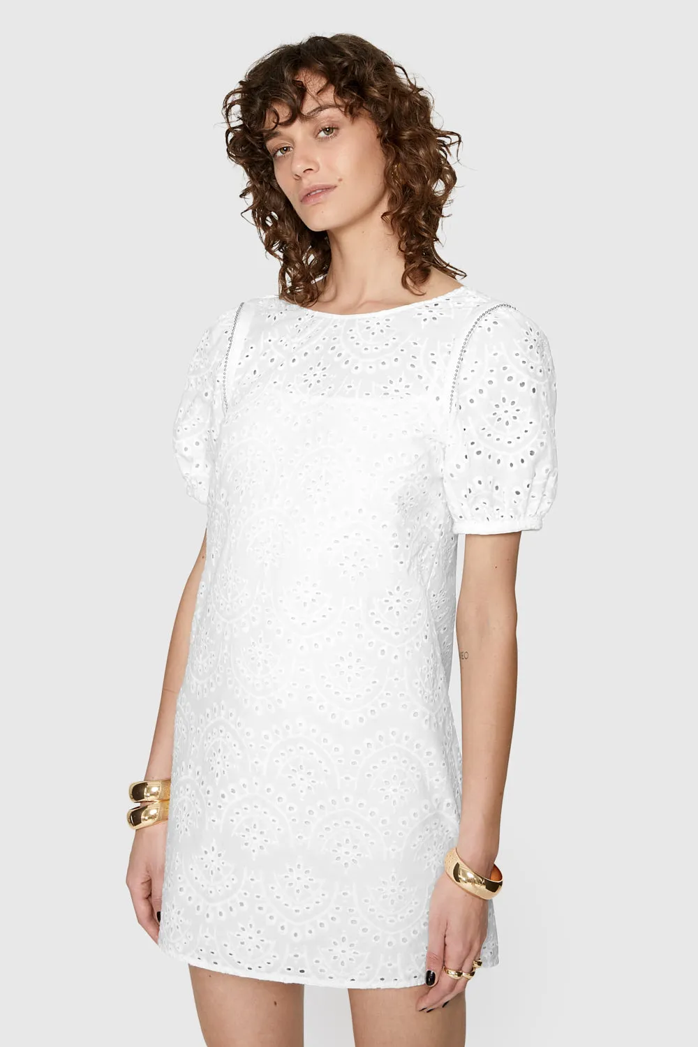 Lincoln Eyelet Dress Chill Design Natural Wrap