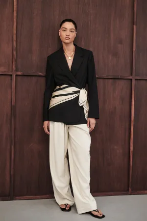 Heat Guard Lightweight Shell LIZA BLACK OVERSIZED BLAZER