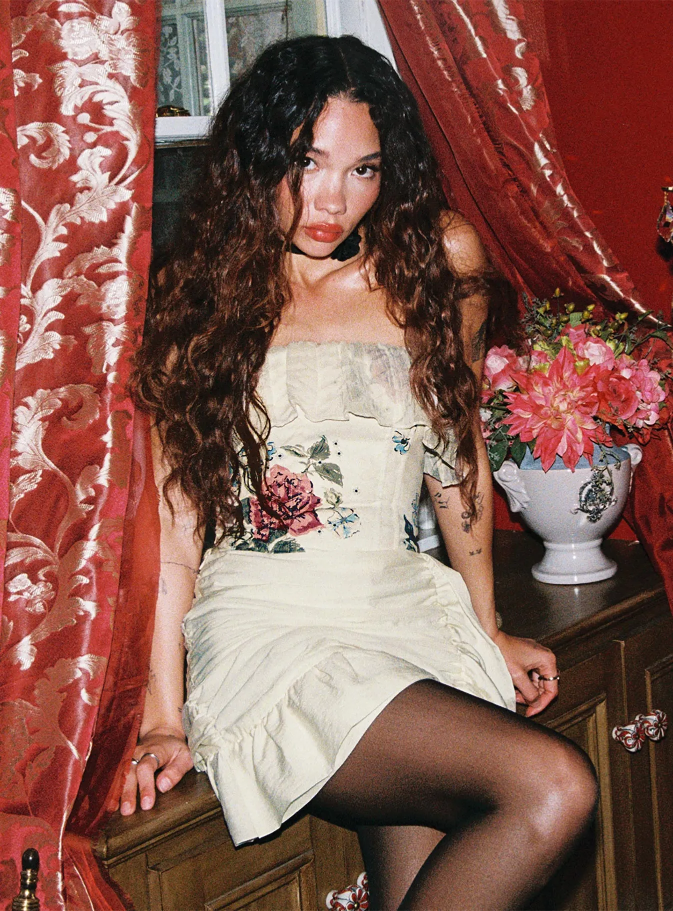 Loads Of Love Low Rise Mini Skirt Champagne Subtle Detail