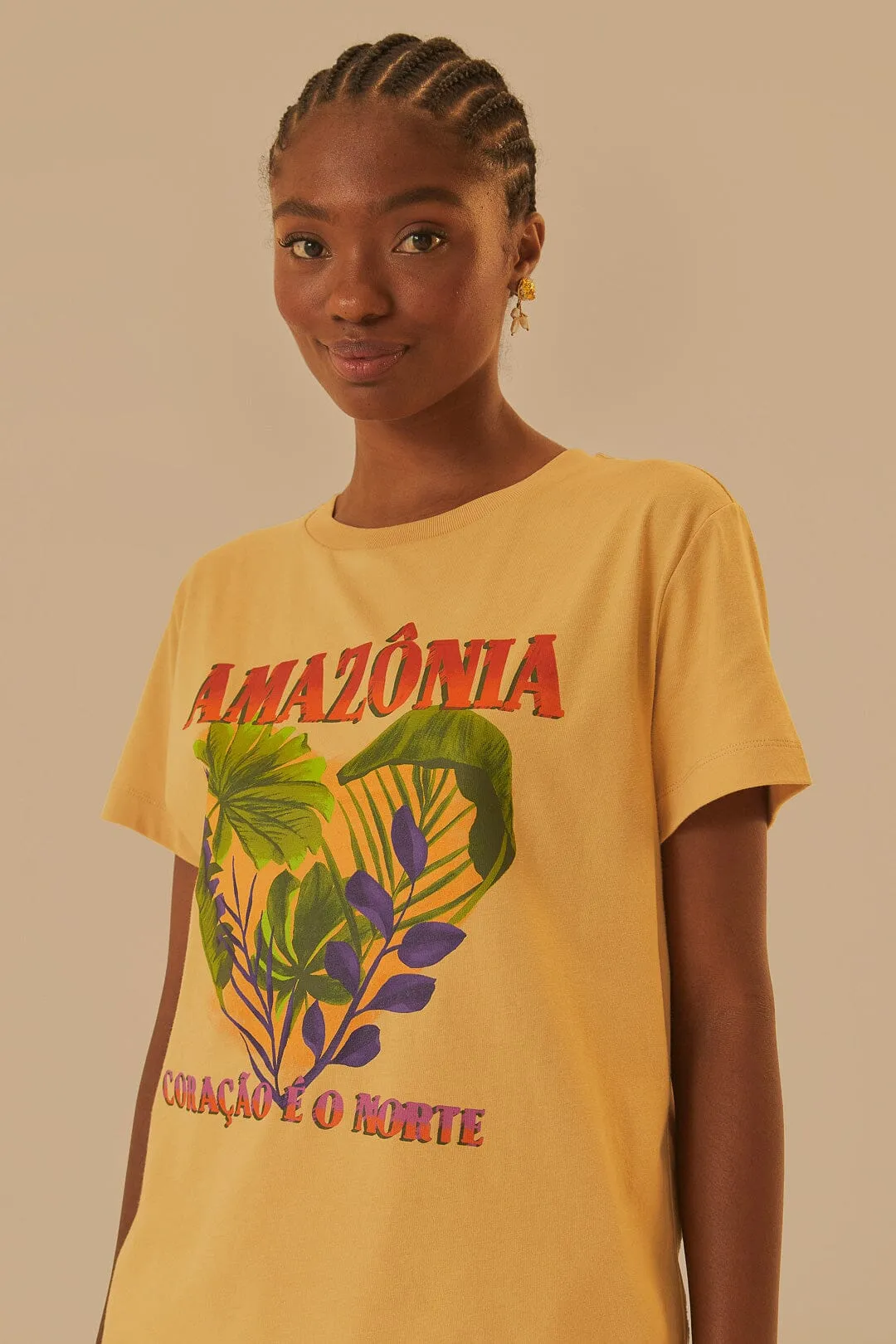 Light Casual Streetwear Amazonia Coracao E O Norte Fit T-Shirt
