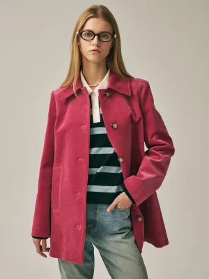Classic Urban Wear CORDUROY A LINE JACKET_PINK
