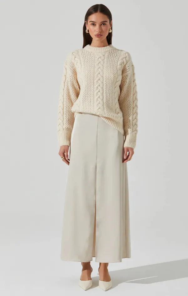 Ultra Soft Chill Weather Lizbeth Cable Knit Sweater