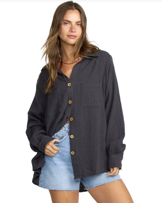 right size Billabong Womens Shirt Sweet Swell Long Sleeve