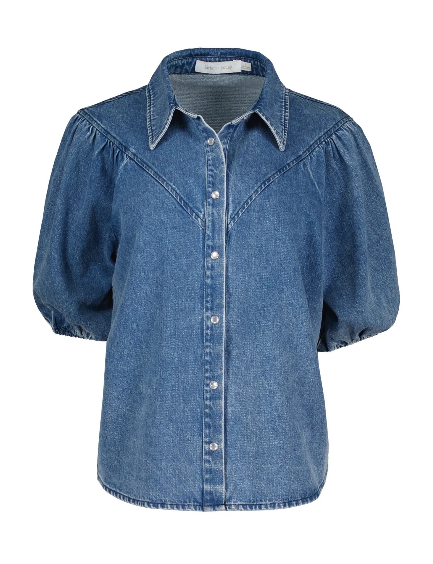 Fashionable Option Fresh and Cool Laurel Shirt, Denim