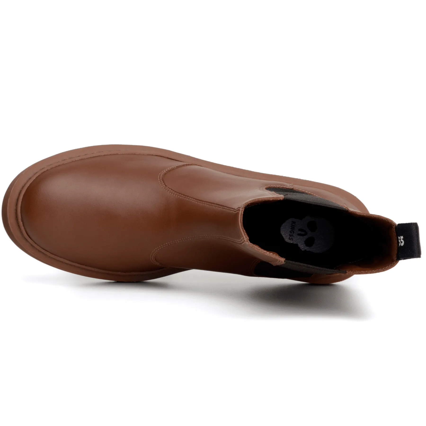 'Nova Brick Lane' Vegan Chelsea Boot by King55 - Cognac Outdoor Freedom Winter Trek