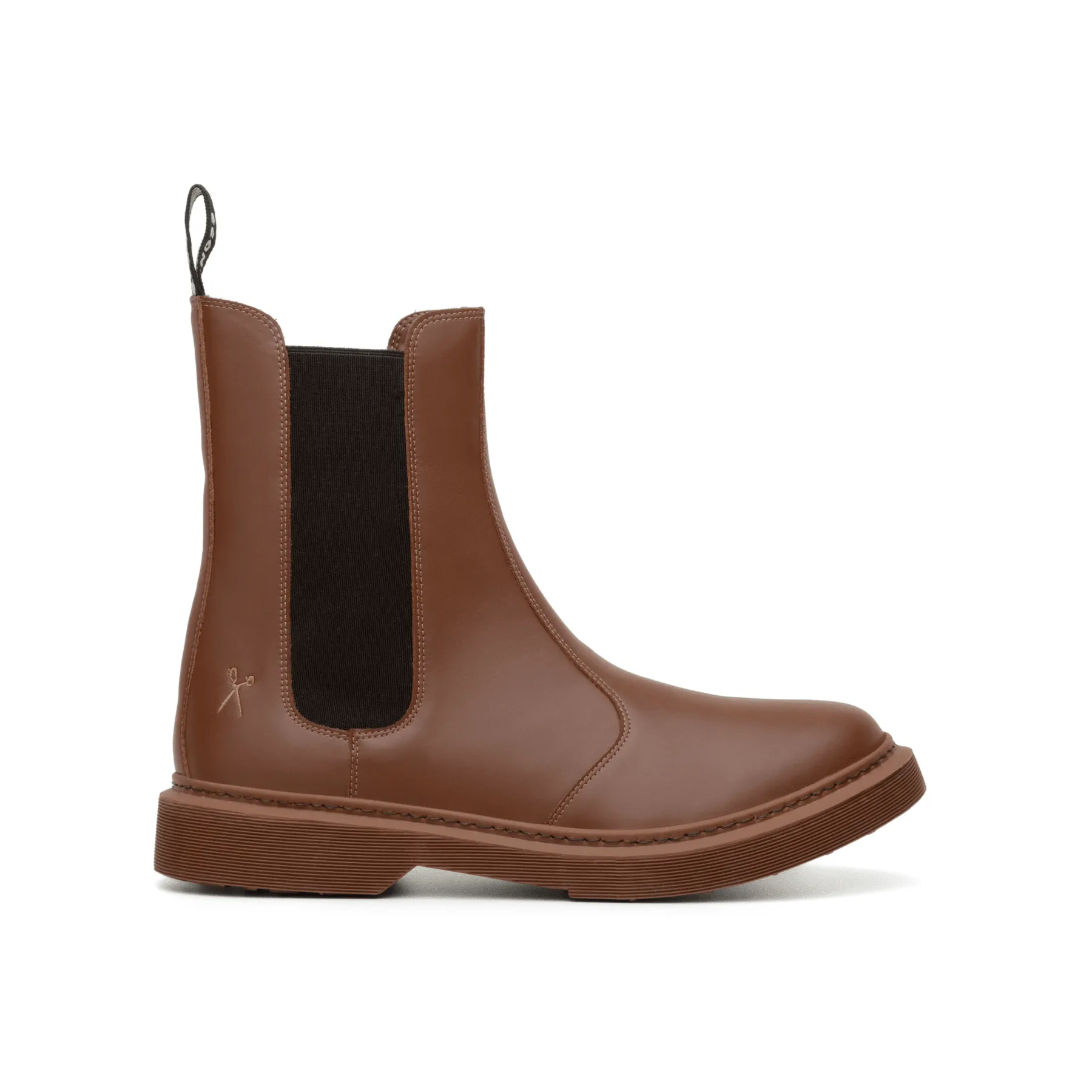 'Nova Brick Lane' Vegan Chelsea Boot by King55 - Cognac Breathable Support youth trend