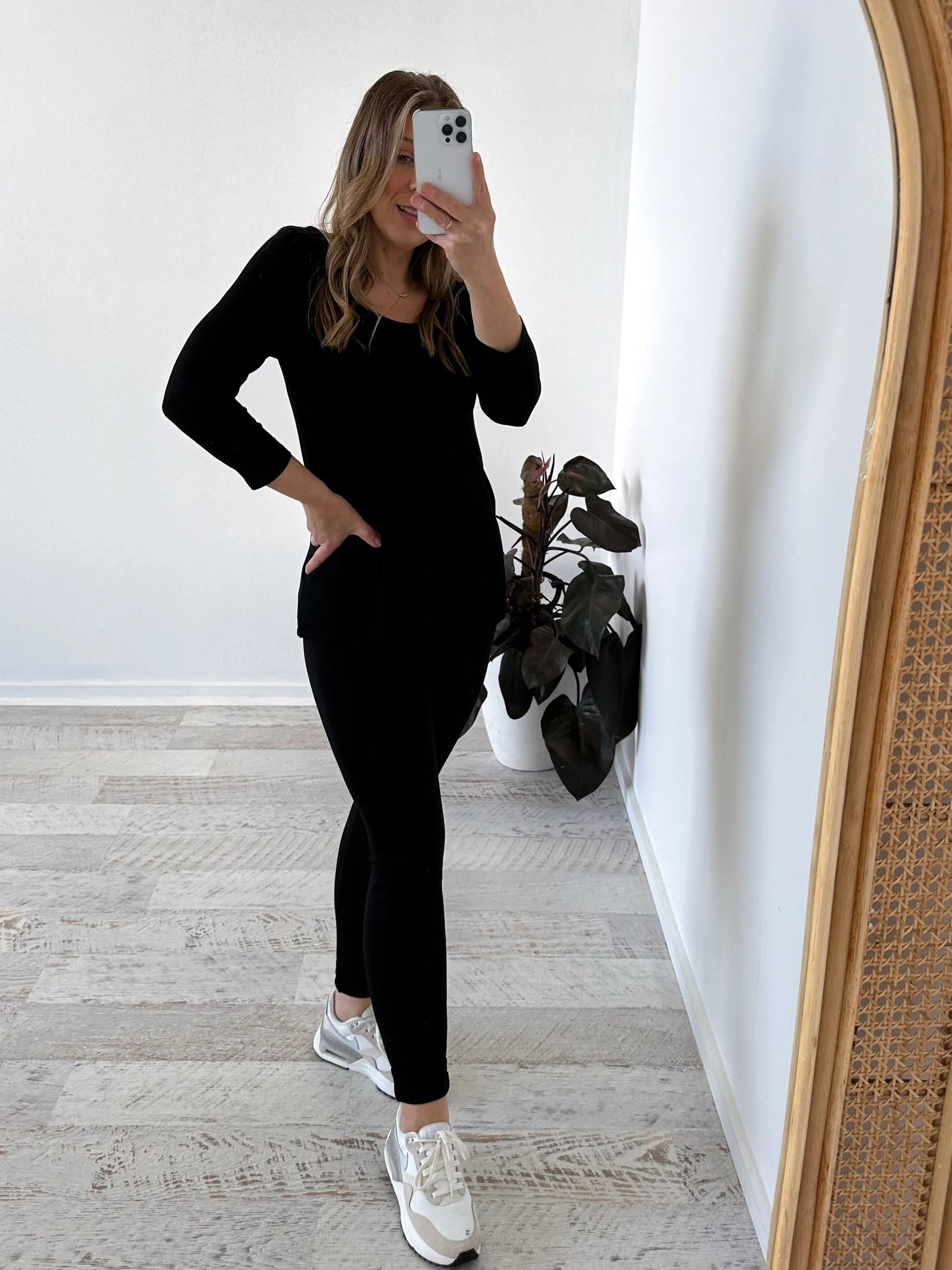 Active Trend Comfortable Casual Lynette Long Sleeve Top - Black