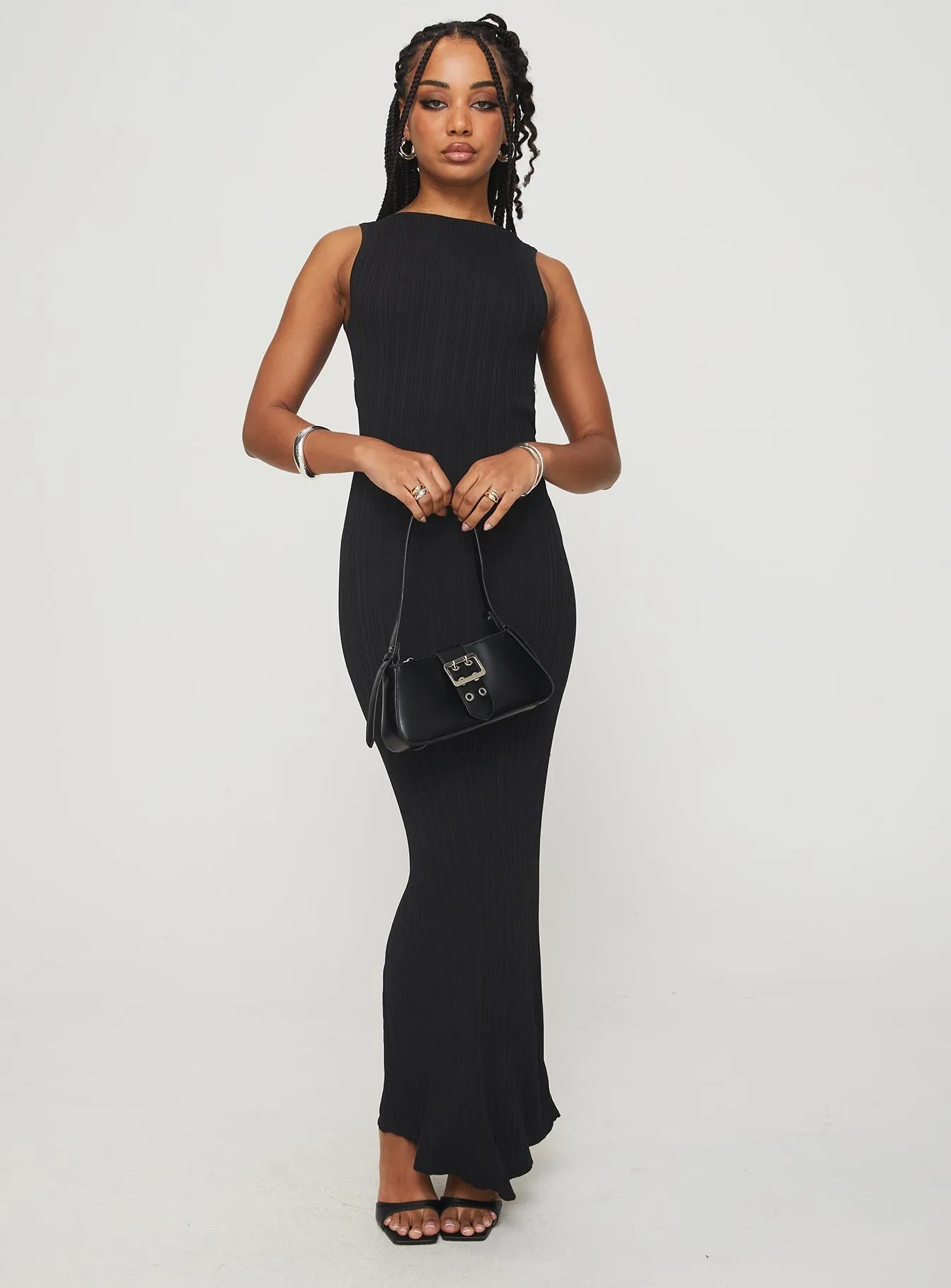 Mallory Maxi Dress Black Fashionable Style