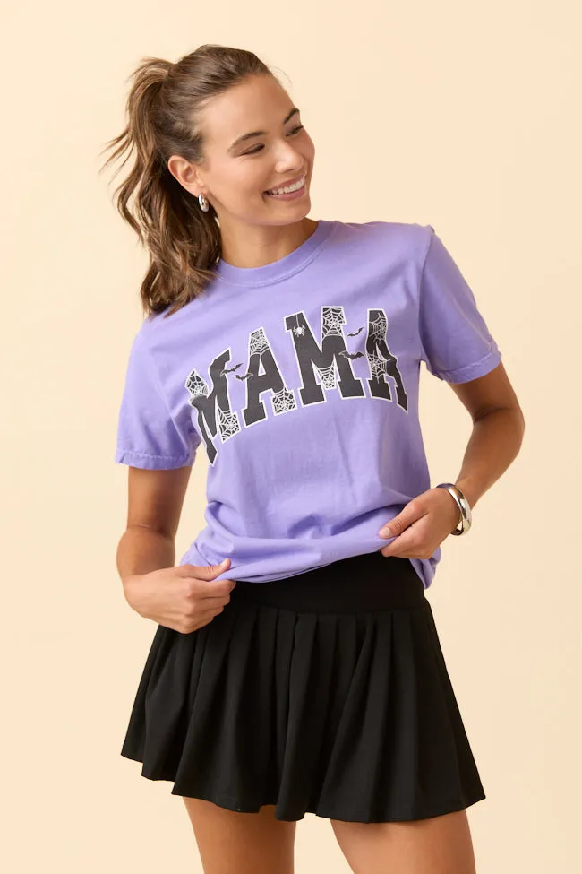 SustainableManufacturing Mama Block Halloween Printed Violet Graphic Tee SALE