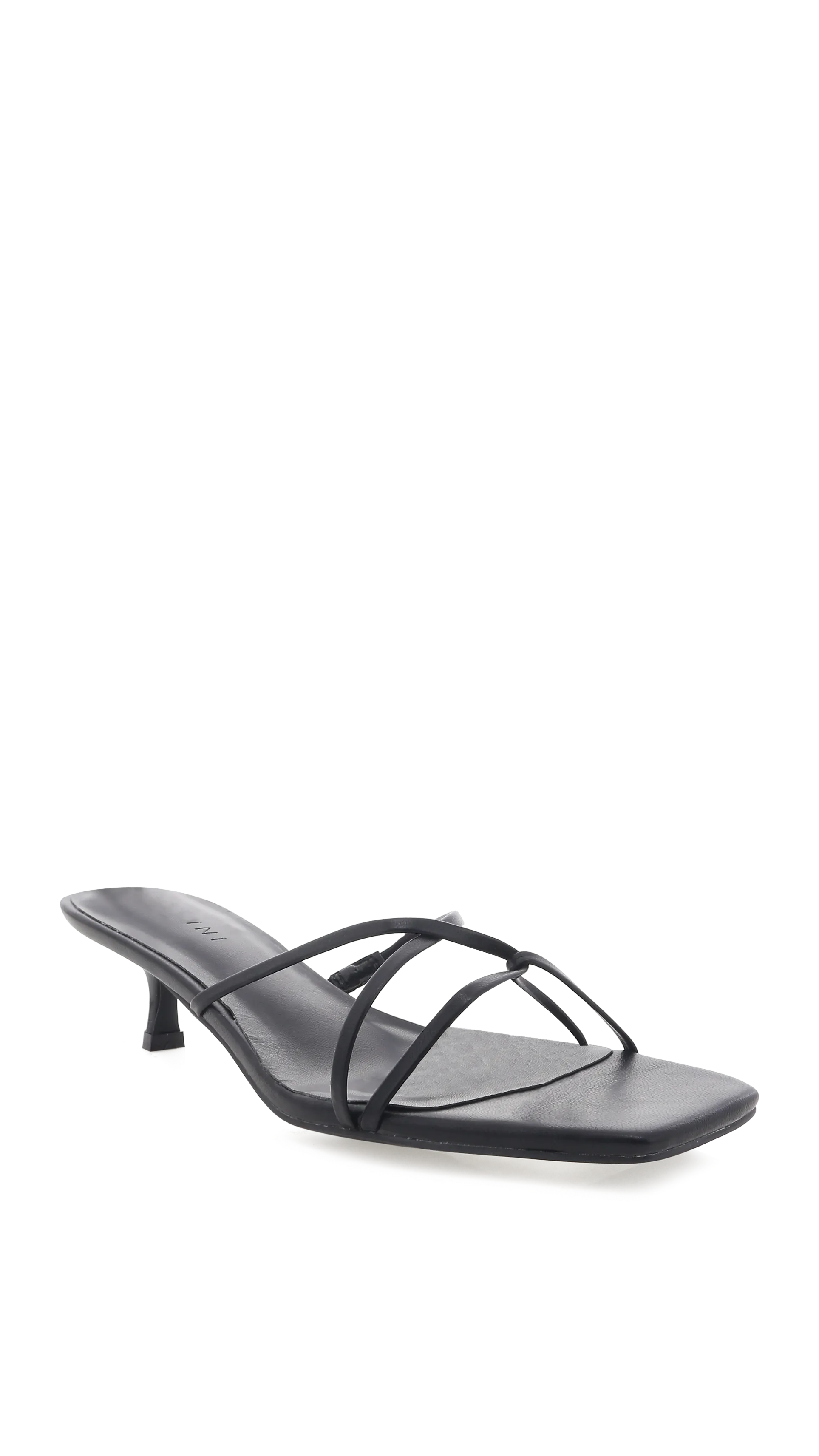 Kaila Heel - Black Satin Pumps