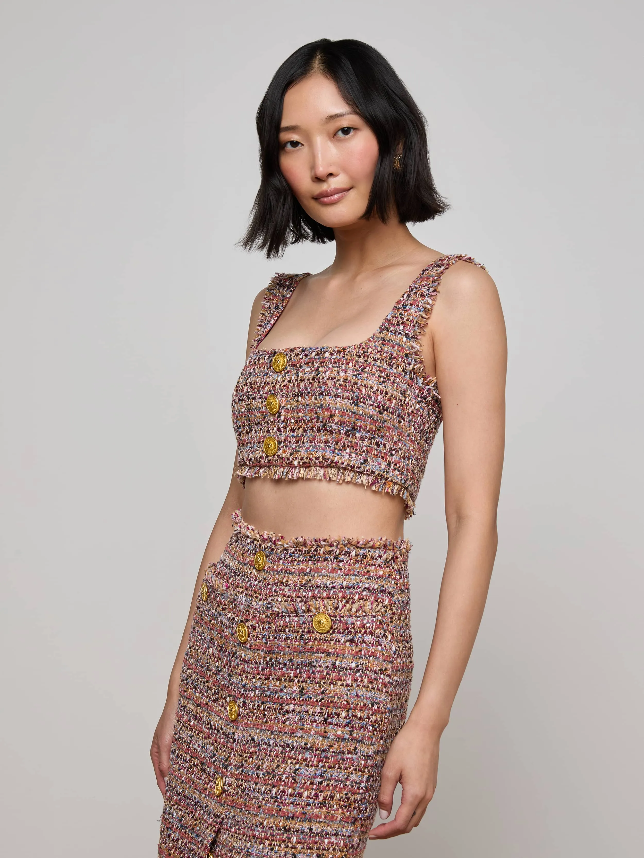 DurableSeams Farm Glow Maylin Tweed Top