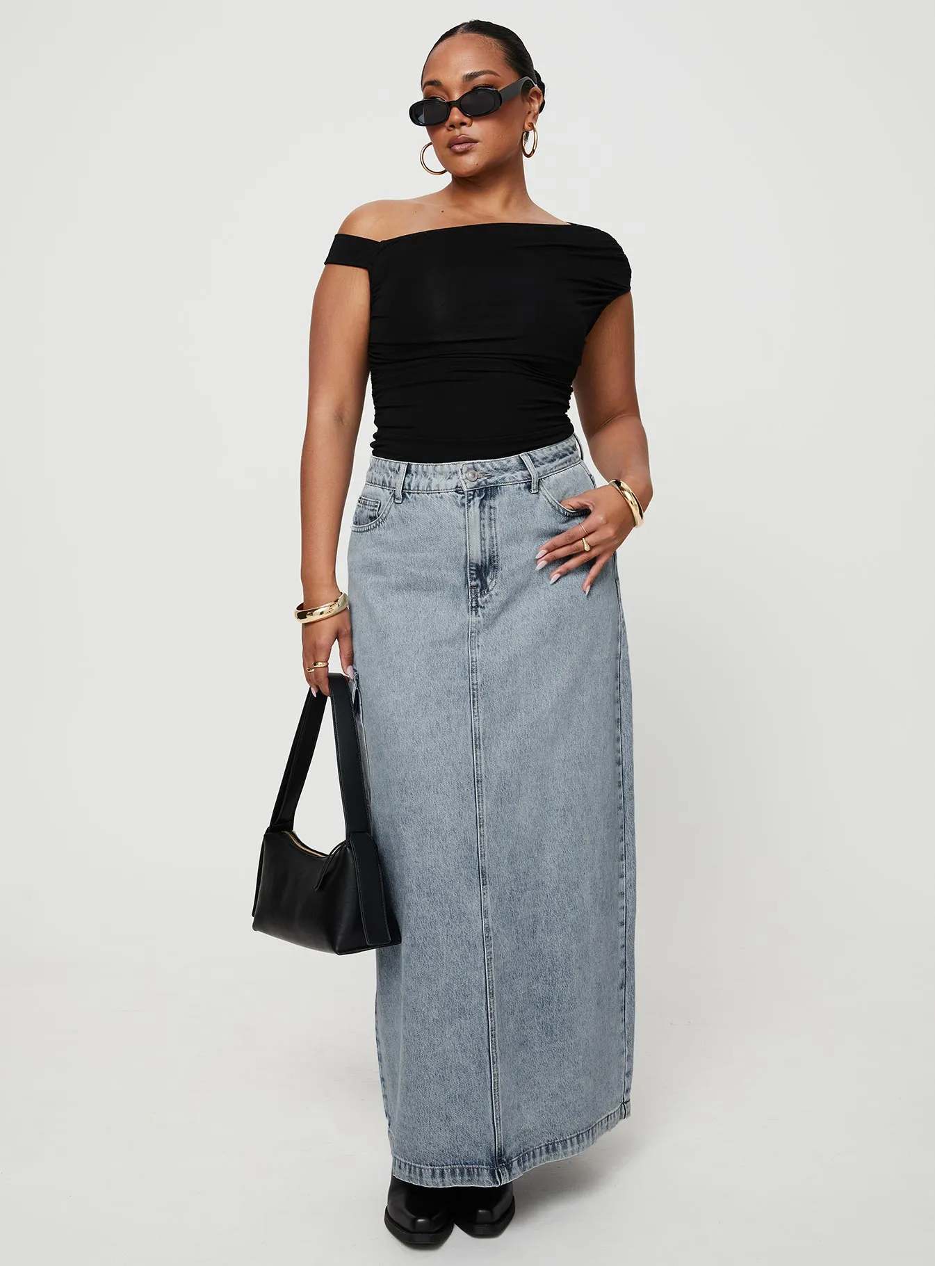McGuane Denim Midi Skirt Petite Occasion Dressing