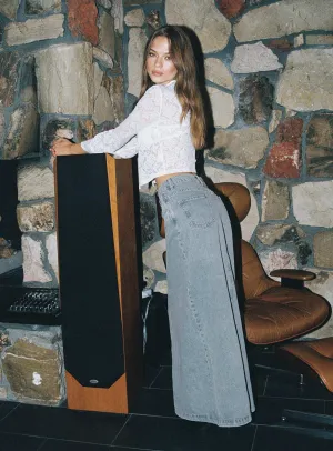 McGuane Denim Midi Skirt Tall Tea length