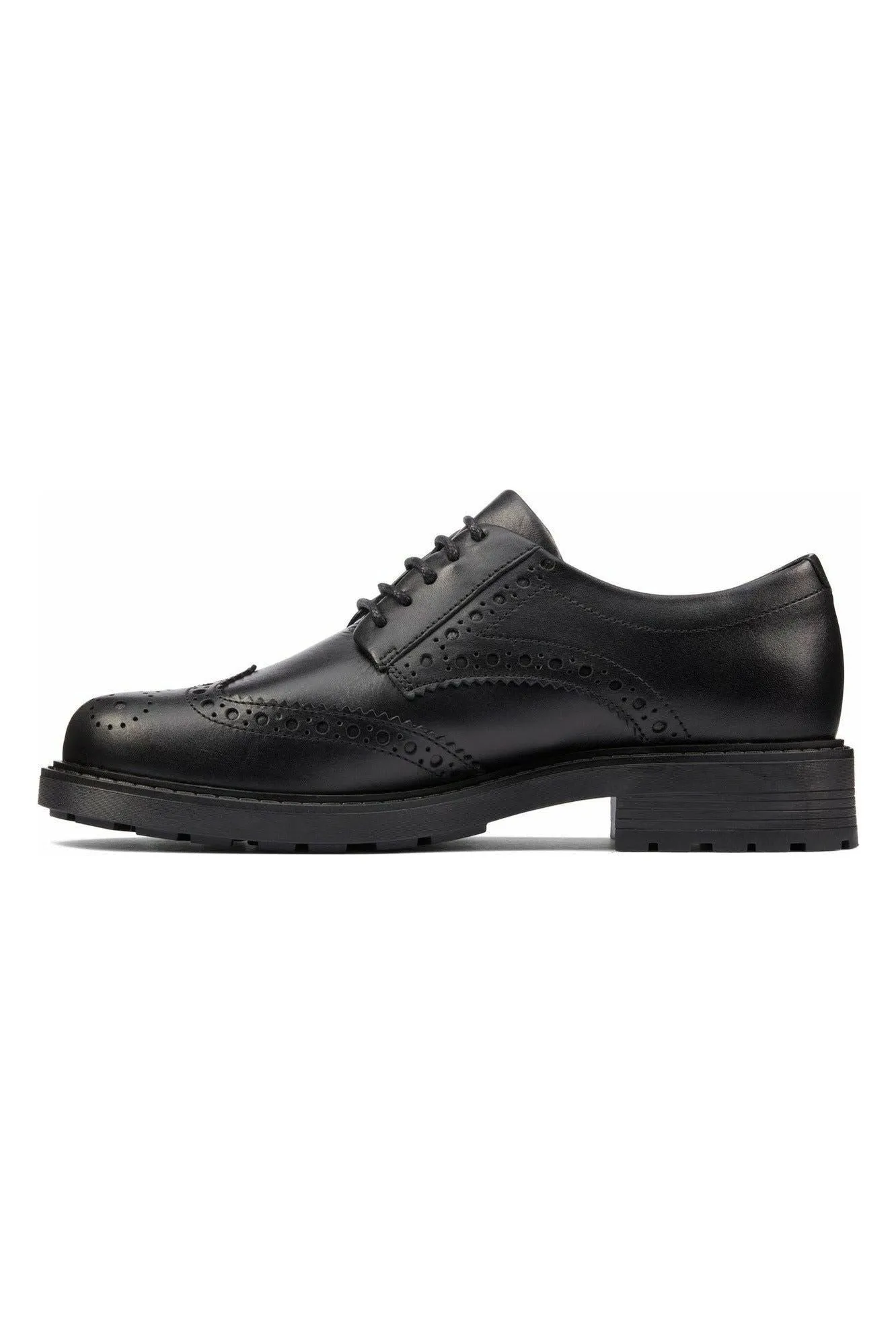 Clarks Orinoco2 Limit Black Leather Low Impact Sole Geometry