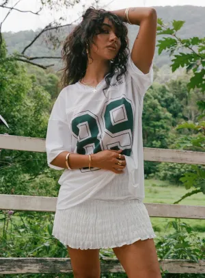 Out Of Sight Mini Skirt White yoga session Striped Design