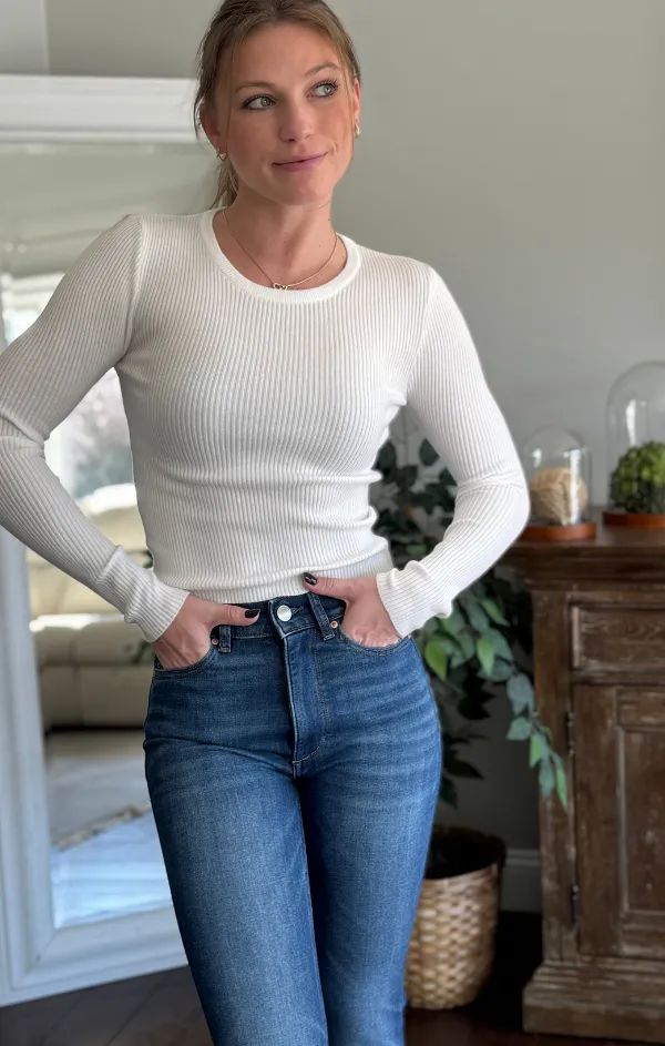 Mint Essentials Ribbed Knit Crew AntiStatic Yarn