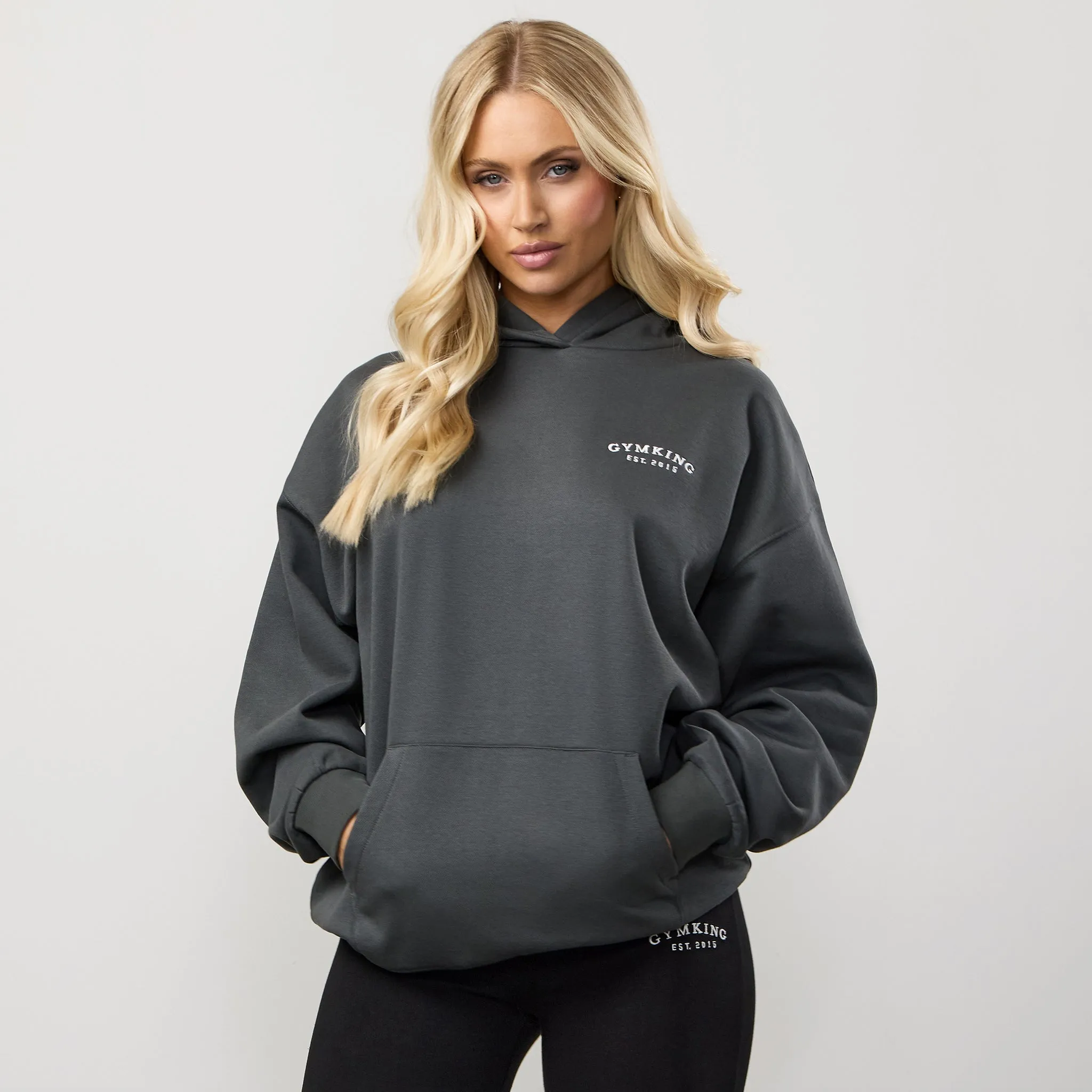 Essentials Wear Gym King Compose Fleece Oversized Hood - Green Smoke