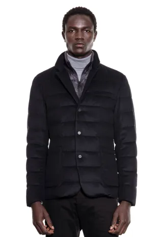 ID8185-Duno Navy Ray Coat Full Zip Closure