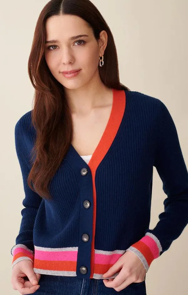 Flexible Edging Stella Rib V Cardigan