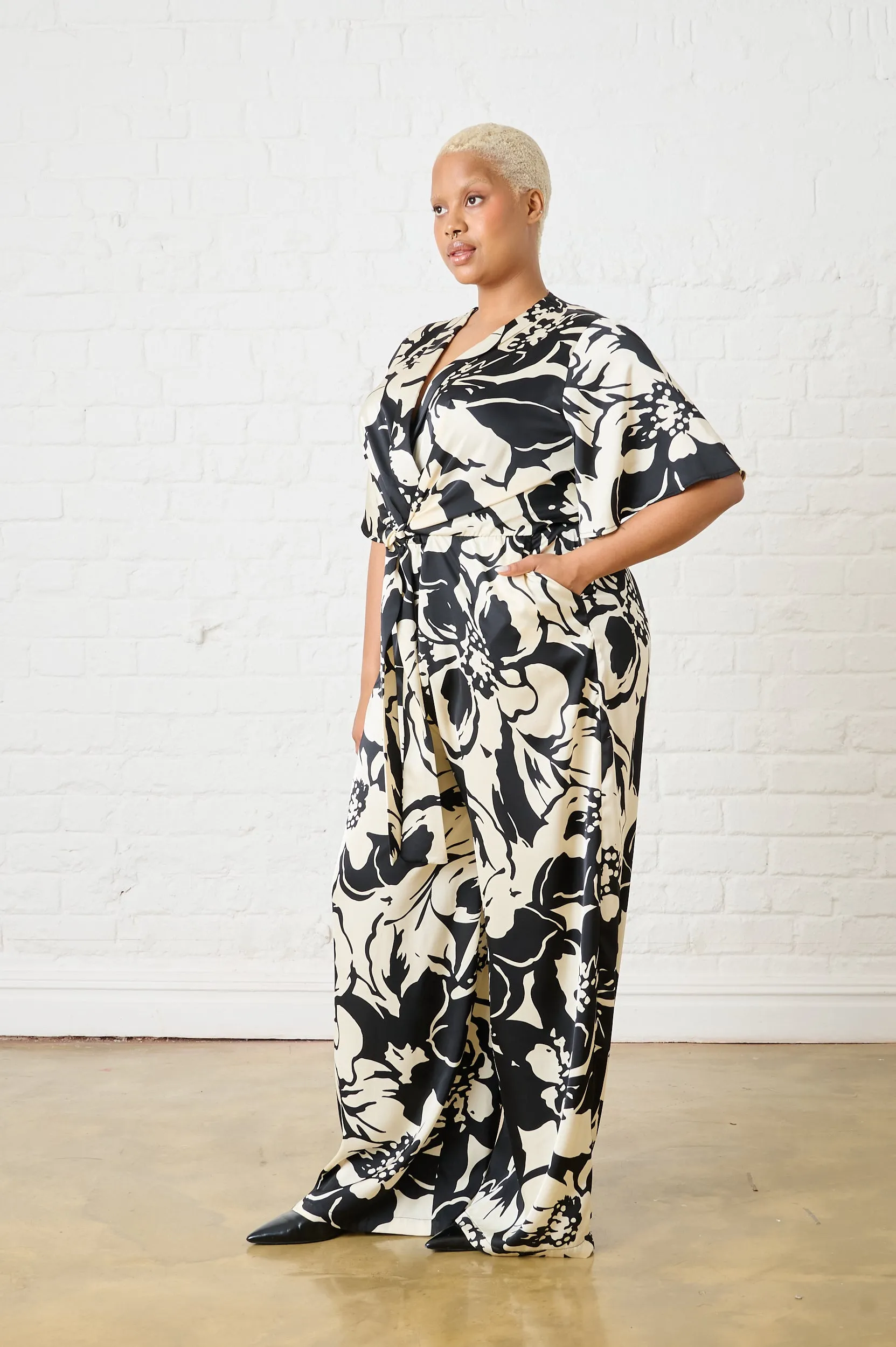 Smart touch Monochrome Bloom Jumpsuit