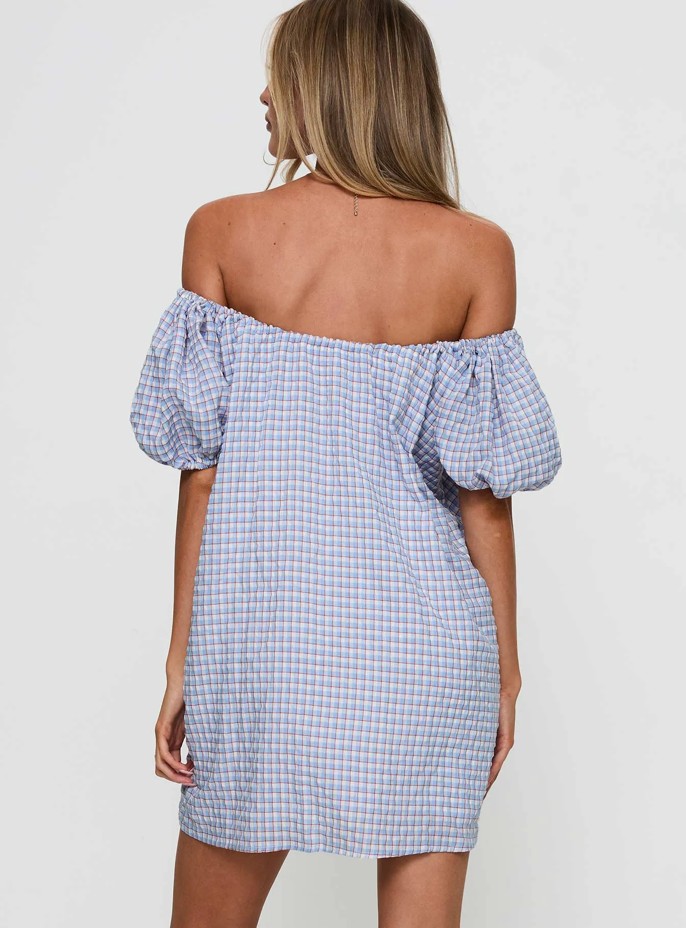 Morning Doves Mini Dress Blue Cozy Tones Thermal-Lined