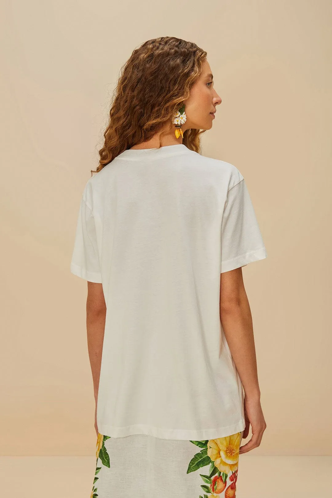 Off-White Rio Macaw Organic Cotton T-Shirt Easy Wear Comfy Pieces