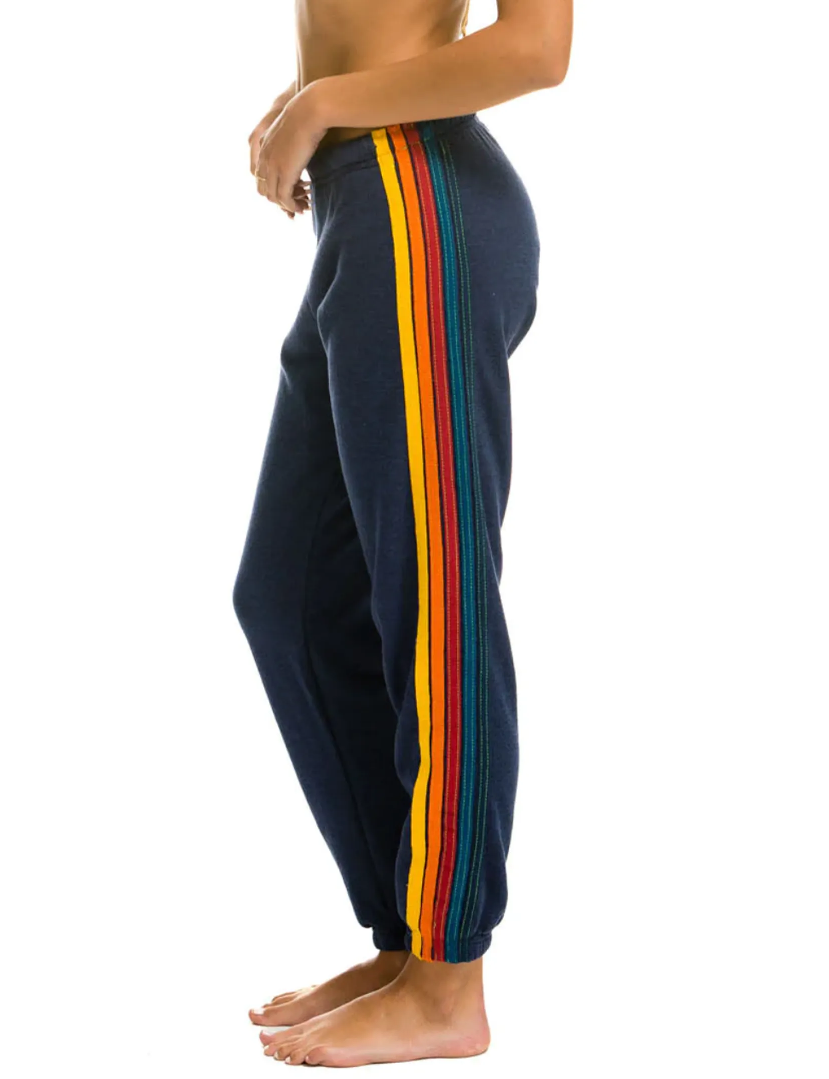 5 Stripe Sweatpants, Navy/Multi Timeless Utility Flexible Look
