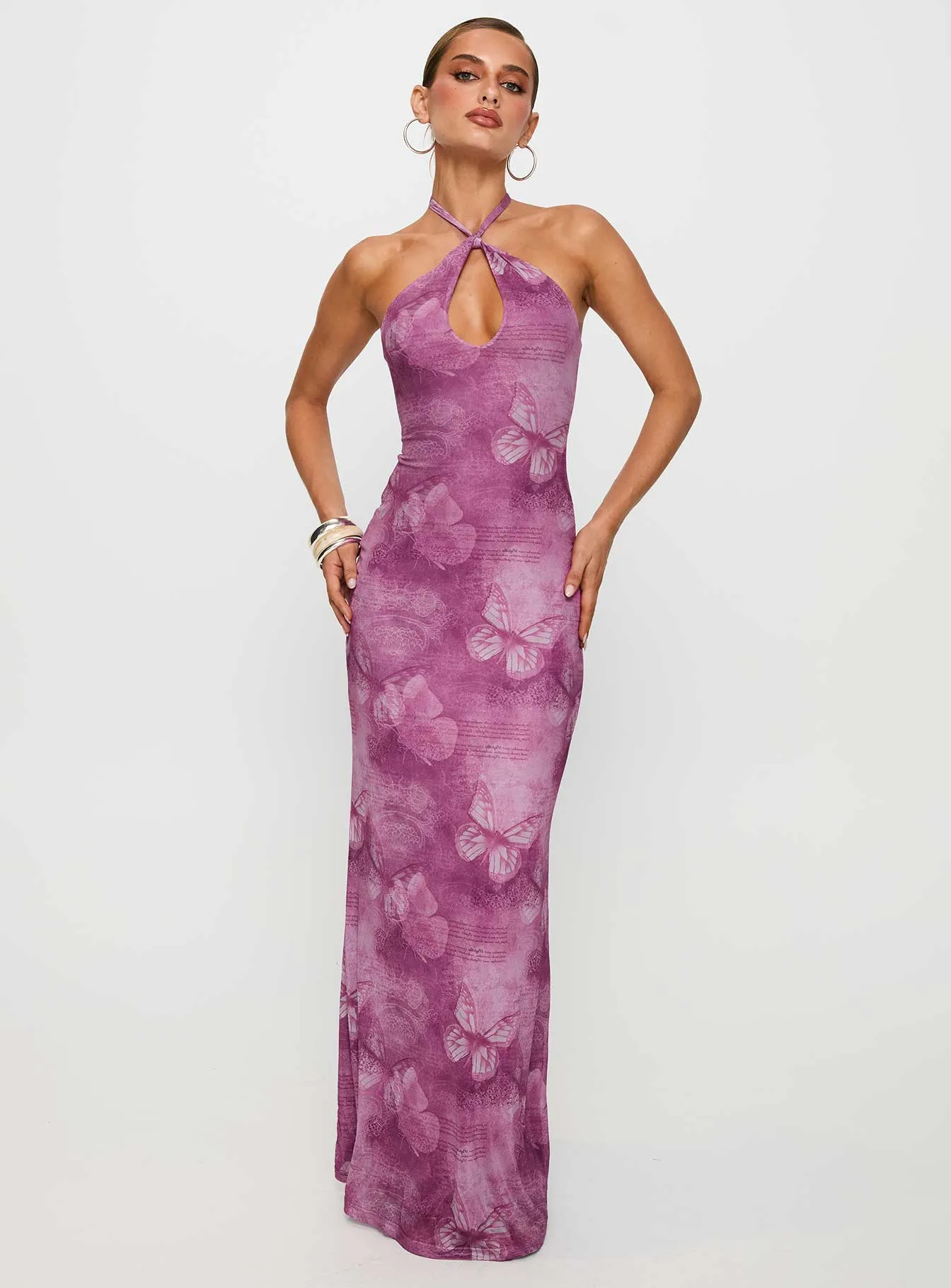 Nathaleia Halter Maxi Dress Purple Perfect For Any Occasion SmoothEdgeFinish